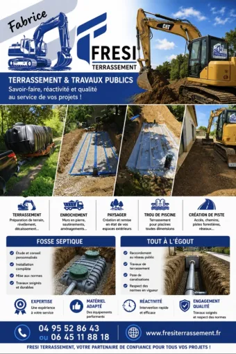 Activité travaux , Sarrola-Carcopino, Fresi Terrassement